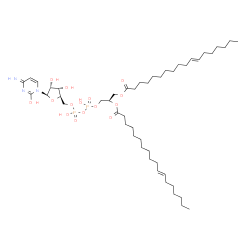ChemSpider 2D Image | 1,2-dioctadec-11-enoyl-sn-glycero-3-cytidine 5'-diphosphate | C48H85N3O15P2