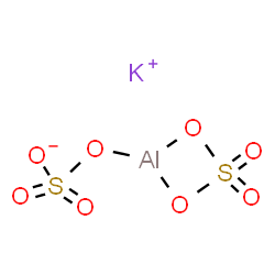 ChemSpider 2D Image | Potassium [sulfato(2-)-kappaO][sulfato(2-)-kappa~2~O,O']aluminate(1-) | AlKO8S2