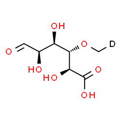 ChemSpider 2D Image | 4-O-(~2~H_1_)Methyl-D-glucuronic acid | C7H11DO7