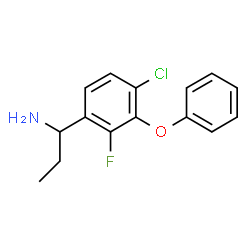 ChemSpider 2D Image | 1-(4-Chloro-2-fluoro-3-phenoxyphenyl)-1-propanamine | C15H15ClFNO