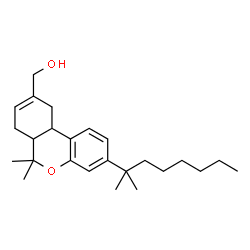 ChemSpider 2D Image | [6,6-Dimethyl-3-(2-methyl-2-octanyl)-6a,7,10,10a-tetrahydro-6H-benzo[c]chromen-9-yl]methanol | C25H38O2
