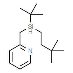 ChemSpider 2D Image | 2-{[(3,3-Dimethylbutyl)(2-methyl-2-propanyl)silyl]methyl}pyridine | C16H29NSi