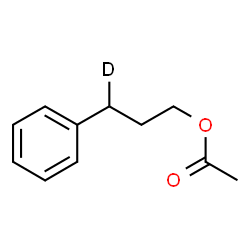 ChemSpider 2D Image | 3-Phenyl(3-~2~H_1_)propyl acetate | C11H13DO2