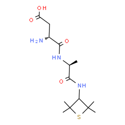 ChemSpider 2D Image | D-alpha-Aspartyl-N-(2,2,4,4-tetramethyl-3-thietanyl)-L-alaninamide | C14H25N3O4S