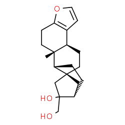 ChemSpider 2D Image | (1S,4S,12S,13R)-17-(Hydroxymethyl)-12-methyl-8-oxapentacyclo[14.2.1.0~1,13~.0~4,12~.0~5,9~]nonadeca-5(9),6-dien-17-ol | C20H28O3