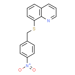 ChemSpider 2D Image | 8-(4-Nitro-benzylsulfanyl)-quinoline | C16H12N2O2S