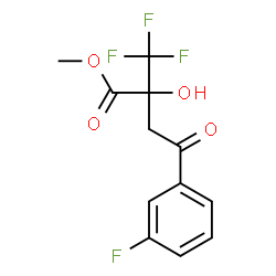 ChemSpider 2D Image | Methyl 4-(3-fluorophenyl)-2-hydroxy-4-oxo-2-(trifluoromethyl)butanoate | C12H10F4O4