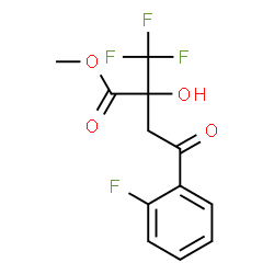 ChemSpider 2D Image | Methyl 4-(2-fluorophenyl)-2-hydroxy-4-oxo-2-(trifluoromethyl)butanoate | C12H10F4O4