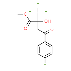 ChemSpider 2D Image | Methyl 4-(4-fluorophenyl)-2-hydroxy-4-oxo-2-(trifluoromethyl)butanoate | C12H10F4O4