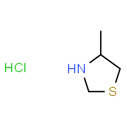 ChemSpider 2D Image | 4-Methyl-1,3-thiazolidine hydrochloride (1:1) | C4H10ClNS
