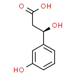 ChemSpider 2D Image | (3R)-3-Hydroxy-3-(3-hydroxyphenyl)propanoic acid | C9H10O4