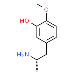 ChemSpider 2D Image | 5-[(2S)-2-Aminopropyl]-2-methoxyphenol | C10H15NO2
