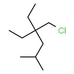 ChemSpider 2D Image | 4-(Chloromethyl)-4-ethyl-2-methylhexane | C10H21Cl