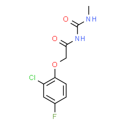 ChemSpider 2D Image | 2-(2-Chloro-4-fluorophenoxy)-N-(methylcarbamoyl)acetamide | C10H10ClFN2O3