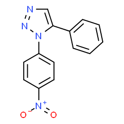 ChemSpider 2D Image | 1-(4-Nitrophenyl)-5-phenyl-1H-1,2,3-triazole | C14H10N4O2