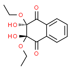 ChemSpider 2D Image | (2S,3S)-2,3-Diethoxy-2,3-dihydroxy-2,3-dihydro-1,4-naphthalenedione | C14H16O6