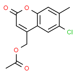 ChemSpider 2D Image | (6-Chloro-7-methyl-2-oxo-2H-chromen-4-yl)methyl acetate | C13H11ClO4