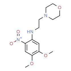 ChemSpider 2D Image | 4,5-Dimethoxy-N-[2-(4-morpholinyl)ethyl]-2-nitroaniline | C14H21N3O5