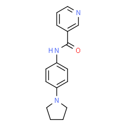 ChemSpider 2D Image | N-[4-(1-Pyrrolidinyl)phenyl]nicotinamide | C16H17N3O