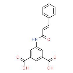 ChemSpider 2D Image | 5-{[(2E)-3-Phenyl-2-propenoyl]amino}isophthalic acid | C17H13NO5