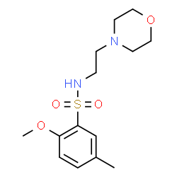 ChemSpider 2D Image | 2-Methoxy-5-methyl-N-[2-(4-morpholinyl)ethyl]benzenesulfonamide | C14H22N2O4S