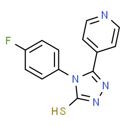 ChemSpider 2D Image | 4-(4-fluorophenyl)-5-(pyridin-4-yl)-4H-1,2,4-triazole-3-thiol | C13H9FN4S