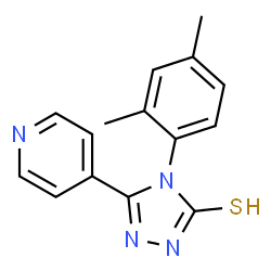 ChemSpider 2D Image | 4-(2,4-Dimethylphenyl)-2,4-dihydro-5-(4-pyridinyl)-3H-1,2,4-triazole-3-thione | C15H14N4S