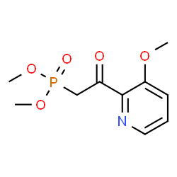 ChemSpider 2D Image | Dimethyl [2-(3-methoxy-2-pyridinyl)-2-oxoethyl]phosphonate | C10H14NO5P