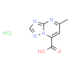 ChemSpider 2D Image | 5-methyl-[1,2,4]triazolo[1,5-a]pyrimidine-7-carboxylic acid hydrochloride | C7H7ClN4O2