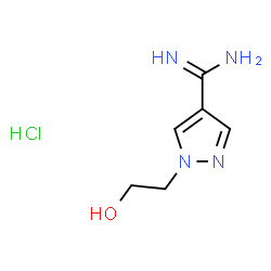 ChemSpider 2D Image | 1-(2-hydroxyethyl)-1H-pyrazole-4-carboximidamide hydrochloride | C6H11ClN4O