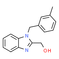 ChemSpider 2D Image | [1-(3-Methylbenzyl)-1H-benzimidazol-2-yl]methanol | C16H16N2O