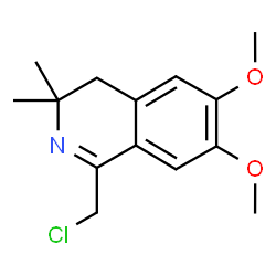 ChemSpider 2D Image | 1-(Chloromethyl)-6,7-dimethoxy-3,3-dimethyl-3,4-dihydroisoquinoline | C14H18ClNO2