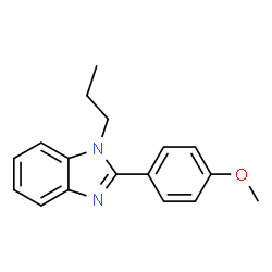 ChemSpider 2D Image | 2-(4-Methoxyphenyl)-1-propyl-1H-benzimidazole | C17H18N2O