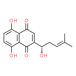 ChemSpider 2D Image | (-)-Alkannin | C16H16O5