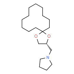 ChemSpider 2D Image | 1-[(2R)-1,4-Dioxaspiro[4.11]hexadec-2-ylmethyl]pyrrolidine | C19H35NO2
