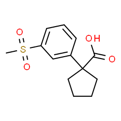 ChemSpider 2D Image | 1-[3-(Methylsulfonyl)phenyl]cyclopentanecarboxylic acid | C13H16O4S