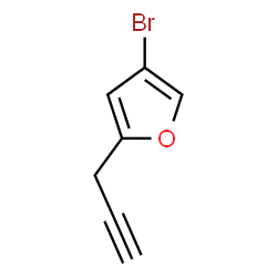 ChemSpider 2D Image | 4-Bromo-2-(2-propyn-1-yl)furan | C7H5BrO