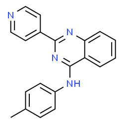 ChemSpider 2D Image | N-(4-methylphenyl)-2-pyridin-4-yl-4-quinazolinamine | C20H16N4