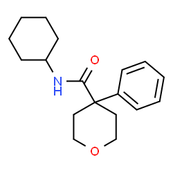 ChemSpider 2D Image | N-Cyclohexyl-4-phenyltetrahydro-2H-pyran-4-carboxamide | C18H25NO2