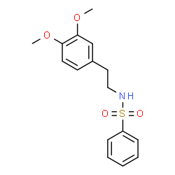 ChemSpider 2D Image | N-[2-(3,4-Dimethoxyphenyl)ethyl]benzenesulfonamide | C16H19NO4S