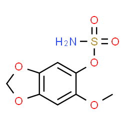 ChemSpider 2D Image | 6-Methoxy-1,3-benzodioxol-5-yl sulfamate | C8H9NO6S