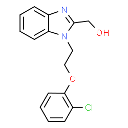 ChemSpider 2D Image | {1-[2-(2-Chlorophenoxy)ethyl]-1H-benzimidazol-2-yl}methanol | C16H15ClN2O2
