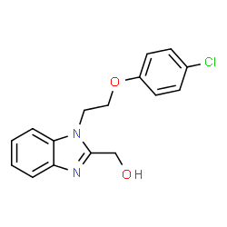 ChemSpider 2D Image | {1-[2-(4-Chlorophenoxy)ethyl]-1H-benzimidazol-2-yl}methanol | C16H15ClN2O2