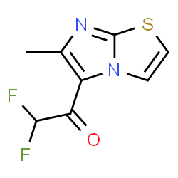 ChemSpider 2D Image | 2,2-Difluoro-1-(6-methylimidazo[2,1-b][1,3]thiazol-5-yl)ethanone | C8H6F2N2OS