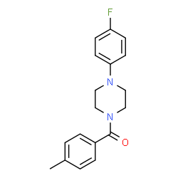 ChemSpider 2D Image | [4-(4-Fluorophenyl)-1-piperazinyl](4-methylphenyl)methanone | C18H19FN2O