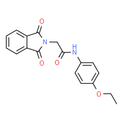 ChemSpider 2D Image | 2-(1,3-Dioxo-1,3-dihydro-2H-isoindol-2-yl)-N-(4-ethoxyphenyl)acetamide | C18H16N2O4