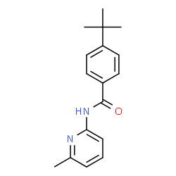 ChemSpider 2D Image | 4-(2-Methyl-2-propanyl)-N-(6-methyl-2-pyridinyl)benzamide | C17H20N2O