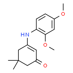 ChemSpider 2D Image | 3-(2,4-dimethoxyanilino)-5,5-dimethyl-2-cyclohexen-1-one | C16H21NO3