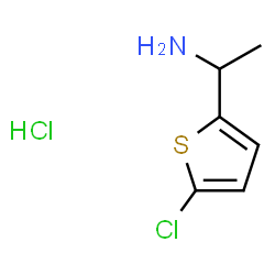 ChemSpider 2D Image | 1-(5-chloro-2-thienyl)ethanamine hydrochloride | C6H9Cl2NS