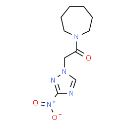 ChemSpider 2D Image | 1-Azepan-1-yl-2-(3-nitro-[1,2,4]triazol-1-yl)-ethanone | C10H15N5O3